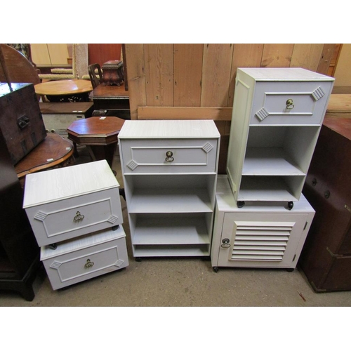 667 - FIVE PIECES WHITE FURNITURE