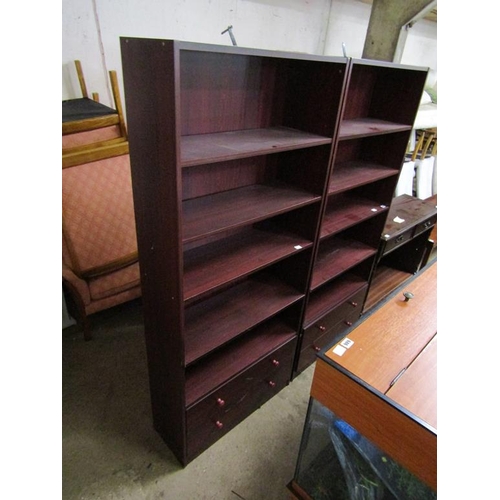 689 - TWO MAHOGANY BOOKCASES