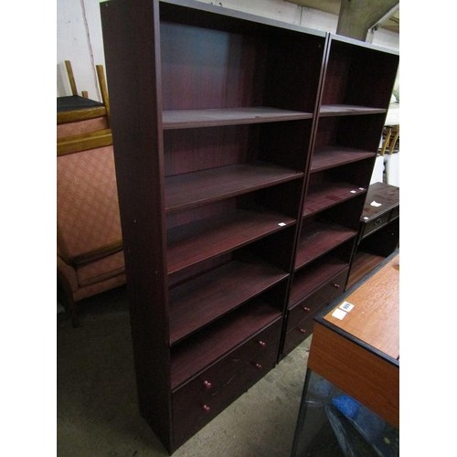 689 - TWO MAHOGANY BOOKCASES