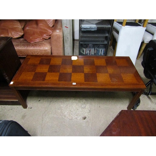 691 - CHEQUER TOP COFFEE TABLE