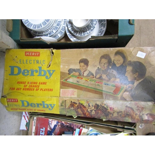 128 - BOXED DIECAST VEHICLES; ELECTRIC DERBY HORSE RACING GAME