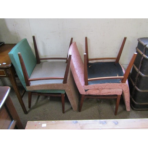 711 - FOUR TEAK DINING CHAIRS