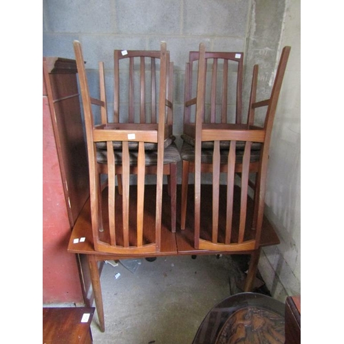 721 - TEAK DINING TABLE AND FOUR CHAIRS