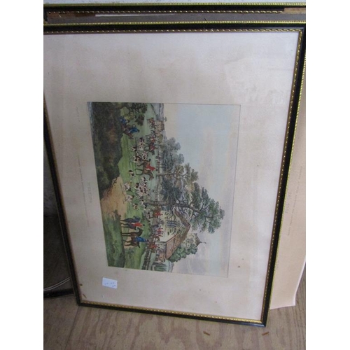 163 - SERIES OF THREE FRAMED HUNTING PRINTS