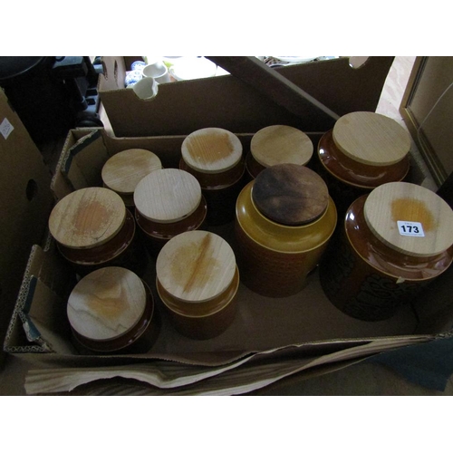 173 - SET OF HORNSEA STORAGE JARS