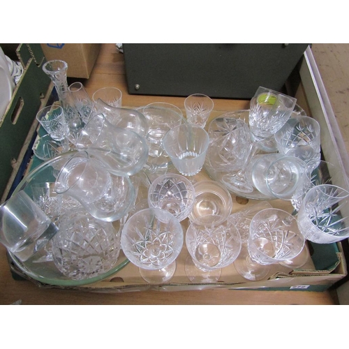 272 - BOX OF CRYSTAL AND OTHER GLASSWARE