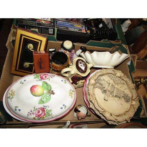 311 - BOX; NOVELTY TEAPOTS, SPODE, ETC.