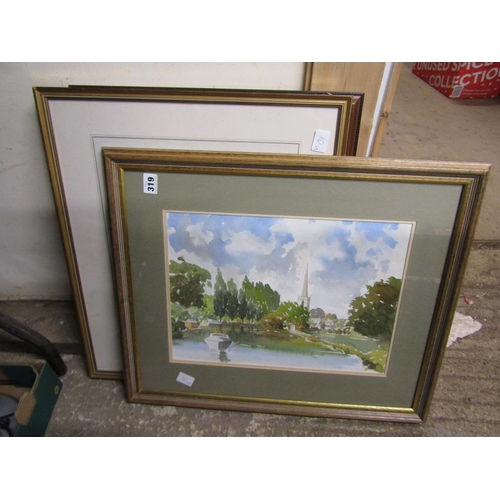 319 - FRAMED WATERCOLOURS COASTAL SCENES ETC.