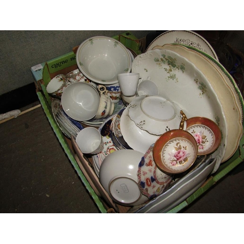 340 - BOX; TEA AND TABLEWARES