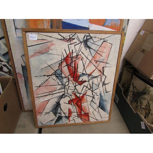 362 - FRAMED AND UNFRAMED OIL ON BOARD - ABSTRACT