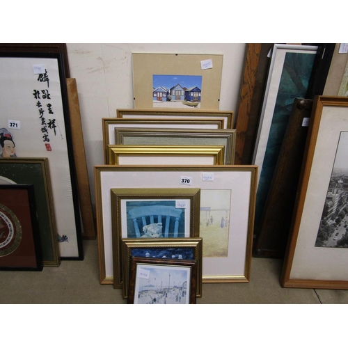 370 - FRAMED PICTURES AND PRINTS AND NEEDLEWORKS