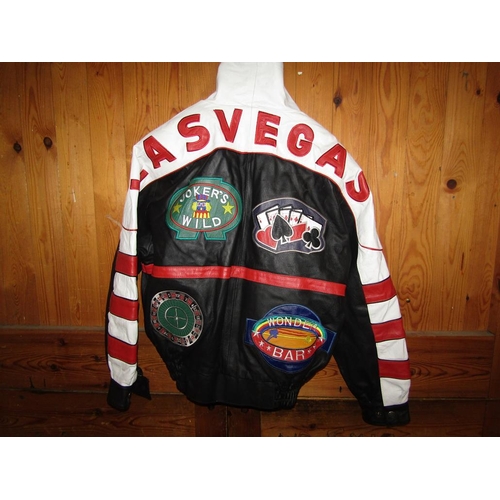 413 - OSCAR PIEL LEATHER JACKET, CASINO JACKET