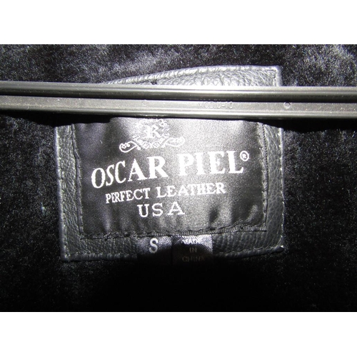 413 - OSCAR PIEL LEATHER JACKET, CASINO JACKET