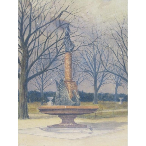 1102 - W OSMUND COX - REGENTS PARK 1896, SIGNED AND TITLED WATERCOLOUR, F/G, 35CM X 31CM