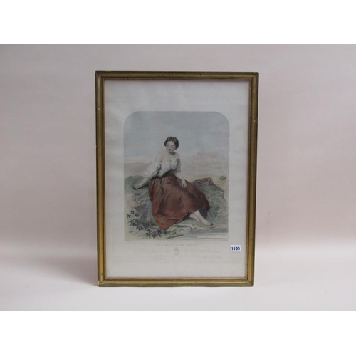 1105 - VICTORIAN COLOURED PRINT - THE MOUNTAIN DAISY, F/G, 55CM X36CM