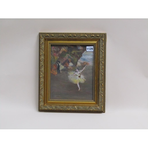 1129 - S M LOUISA DOCKRAY - LATE 19C/EARLY 20C AFTER THE ORIGINAL BY EDGAR DEGAS 'THE STAR', OIL ON BOARD, ... 