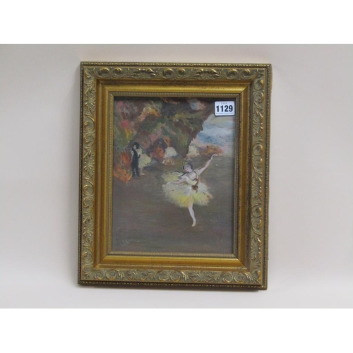 1129 - S M LOUISA DOCKRAY - LATE 19C/EARLY 20C AFTER THE ORIGINAL BY EDGAR DEGAS 'THE STAR', OIL ON BOARD, ... 