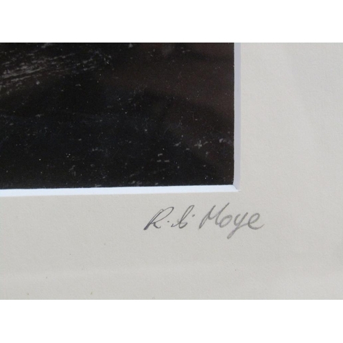 1130 - R C MOYE - DUNGEONESS, FRAMED MONO PHOTOGRAPH, F/G, 41CM X 28CM