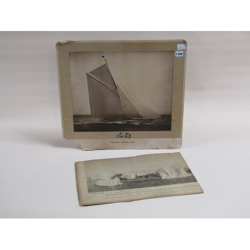 1169 - THREE PHOTOGRAPHIC PRINTS OF VARIOUS SHIPS TO INCL . MOYANA AT COWES 1902