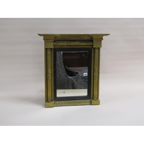 1181 - EARLY 19C GILT WOOD OVERMANTEL MIRROR