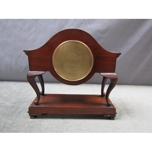 1194 - EDWARDIAN MAHOGANY CASED MANTEL CLOCK, 24CM H