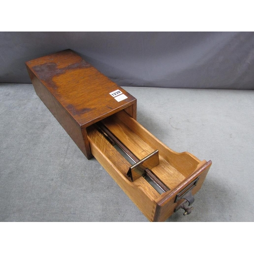 1239 - EARLY 20C OAK FILING CHEST, 40CM L