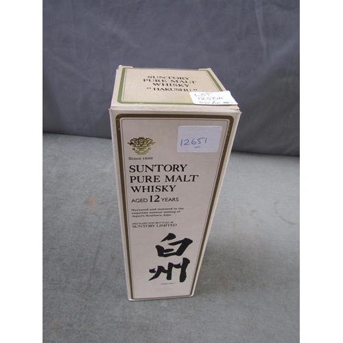 1250A - BOTTLE OF SUNTORY MALT WHISKEY