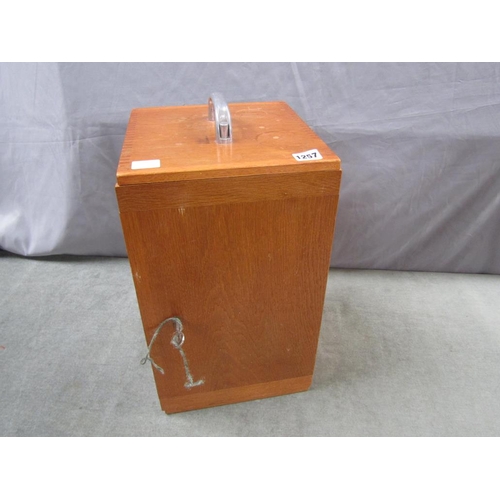 1257 - CASED MICROSCOPE, CASE 44CM H