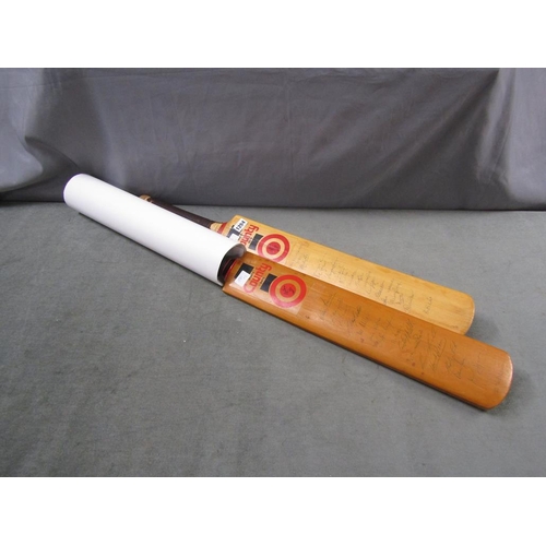 1294 - SIGNED CRICKET BATS; SIGNED PRINTS