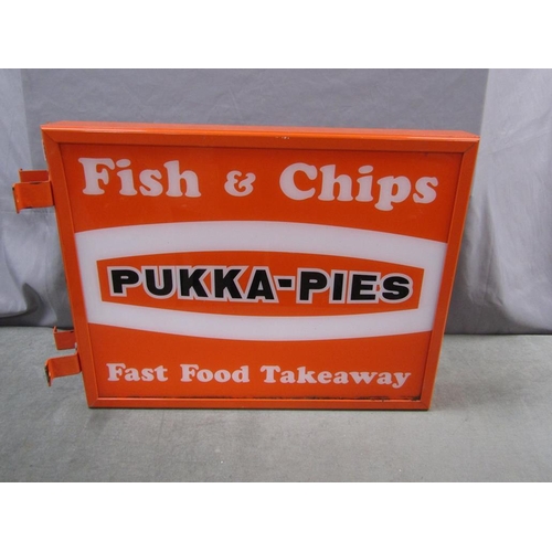 1299 - PUKKA PIES ADVERTISING SIGN, 67CM W