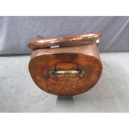 1336 - 19C COPPER FUEL BUCKET, 43CM W