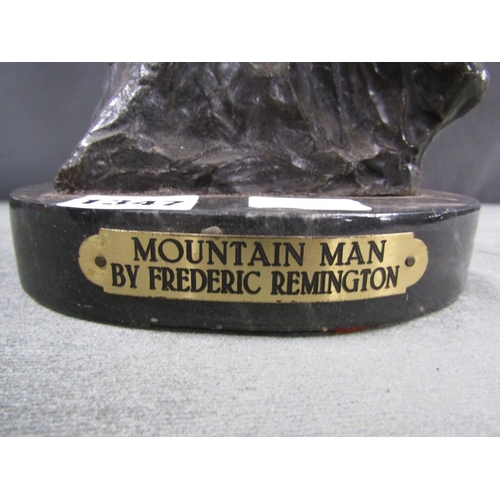 1347 - AFTER FREDERICK REMMINGTON - MOUNTAIN MAN, 38CM H