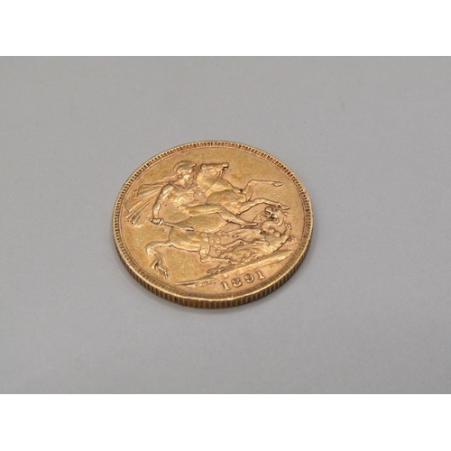 1374 - GOLD SOVEREIGN 1891