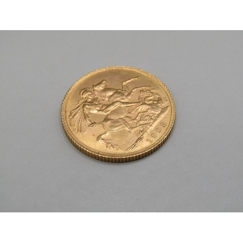 1413 - GOLD SOVEREIGN 1908