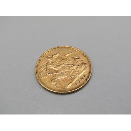 1424 - GOLD HALF SOVEREIGN 1895