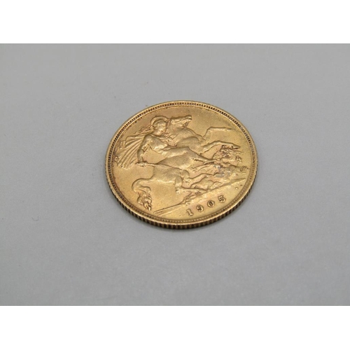 1457 - GOLD HALF SOVEREIGN 1905