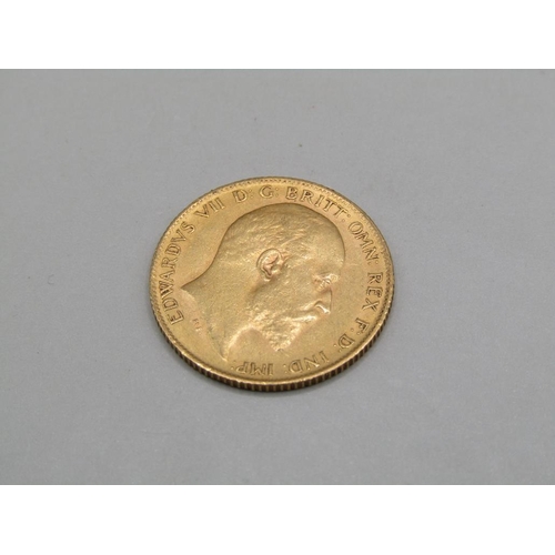 1458 - GOLD HALF SOVEREIGN 1905