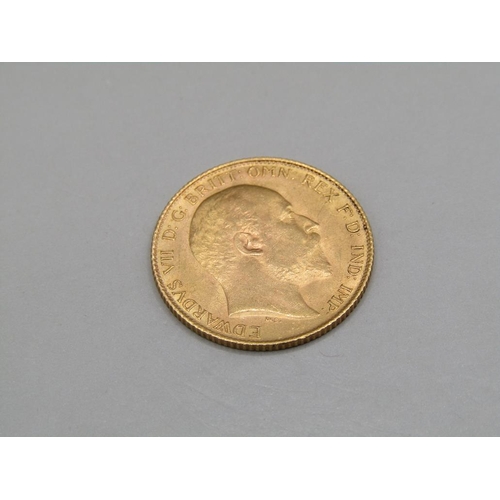 1481 - GOLD HALF SOVEREIGN 1908