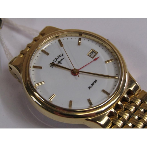 1497 - BULOVA GENTS GILT CASED WATCH TOGETHER WITH A ROTARY AND A LADIES CLASSIQUE GILT METAL AND SILVER WA... 