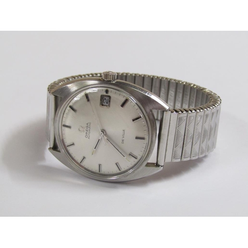 1499 - OMEGA DE VILLE GENTS STEEL WATCH IN ORIGINAL CASE