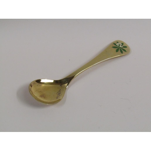 1524 - GEORG JENSEN 1975 SILVER GILT YEAR SPOON IN ORIGINAL BOX