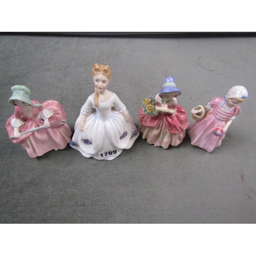 1769 - FOUR ROYAL DOULTON FIGURINES - ONE A/F, LARGEST 15CM H