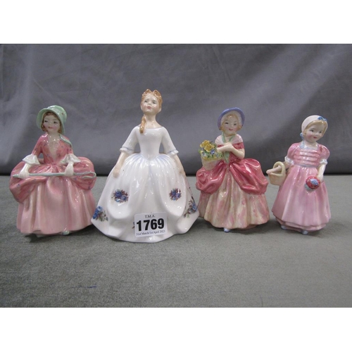 1769 - FOUR ROYAL DOULTON FIGURINES - ONE A/F, LARGEST 15CM H