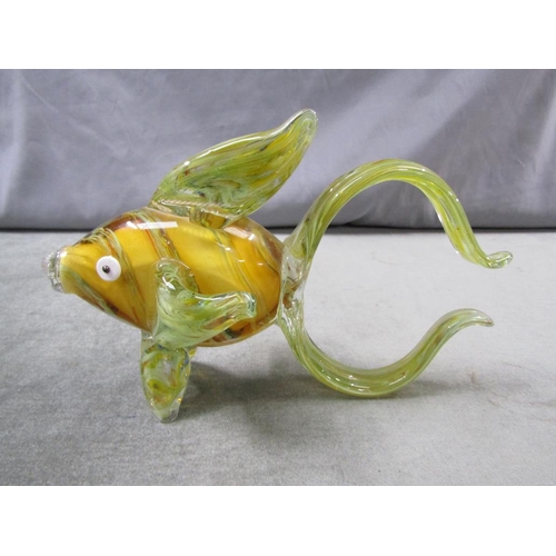 1782 - MURANO STYLE ART GLASS FISH, 30CM W