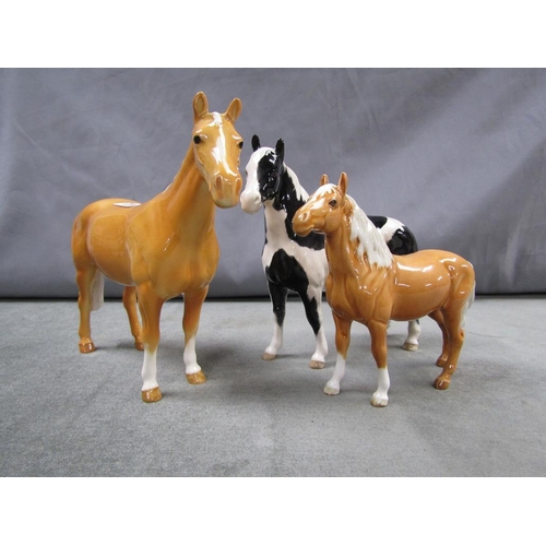 1795 - COLLECTION OF BESWICK HORSES, LARGEST 18CM H