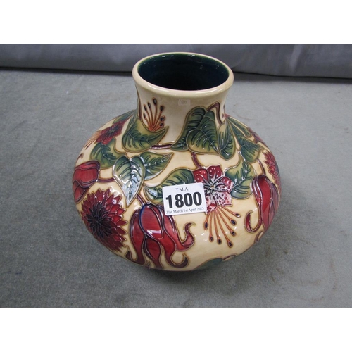 1800 - MOORCROFT LARGE TAHITI VASE BY NICOLAS LANEY, 20CM H