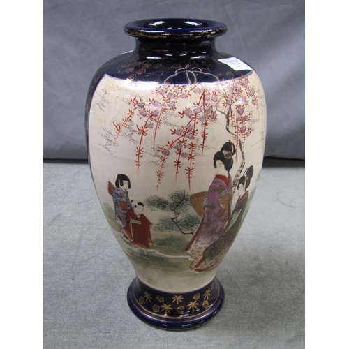 1803 - ORIENTAL SATSUMA VASE, 35CM H