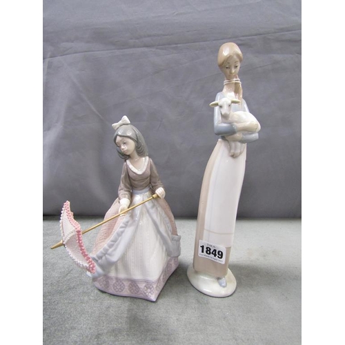 1849 - COLLECTION OF LLADRO FIGURES - LARGEST 27CM H