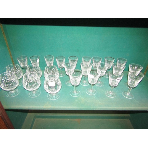 1852 - LARGE COLLECTION OF WATERFORD CRYSTAL GLASSES - LARGEST 15CM H