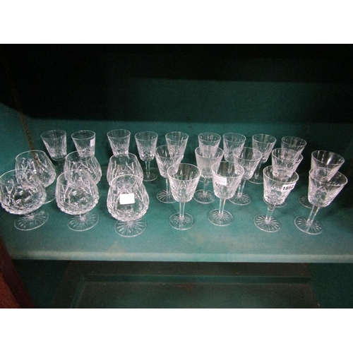 1852 - LARGE COLLECTION OF WATERFORD CRYSTAL GLASSES - LARGEST 15CM H